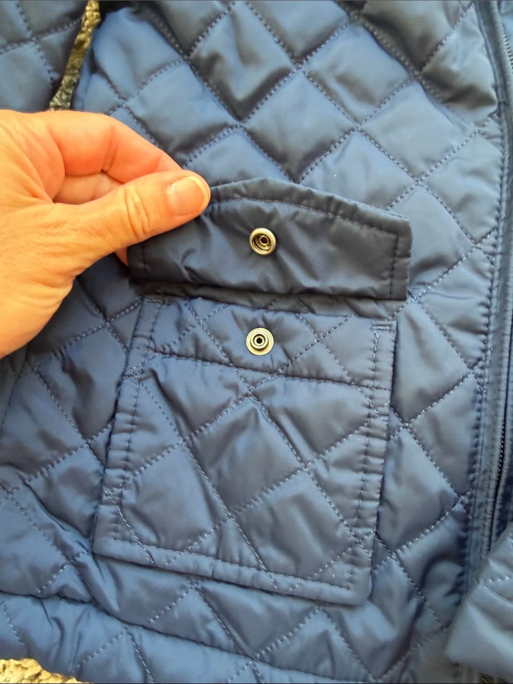 Children's Place girls Quilted Hooded Puffer Jacket — Navy size small 5/6
